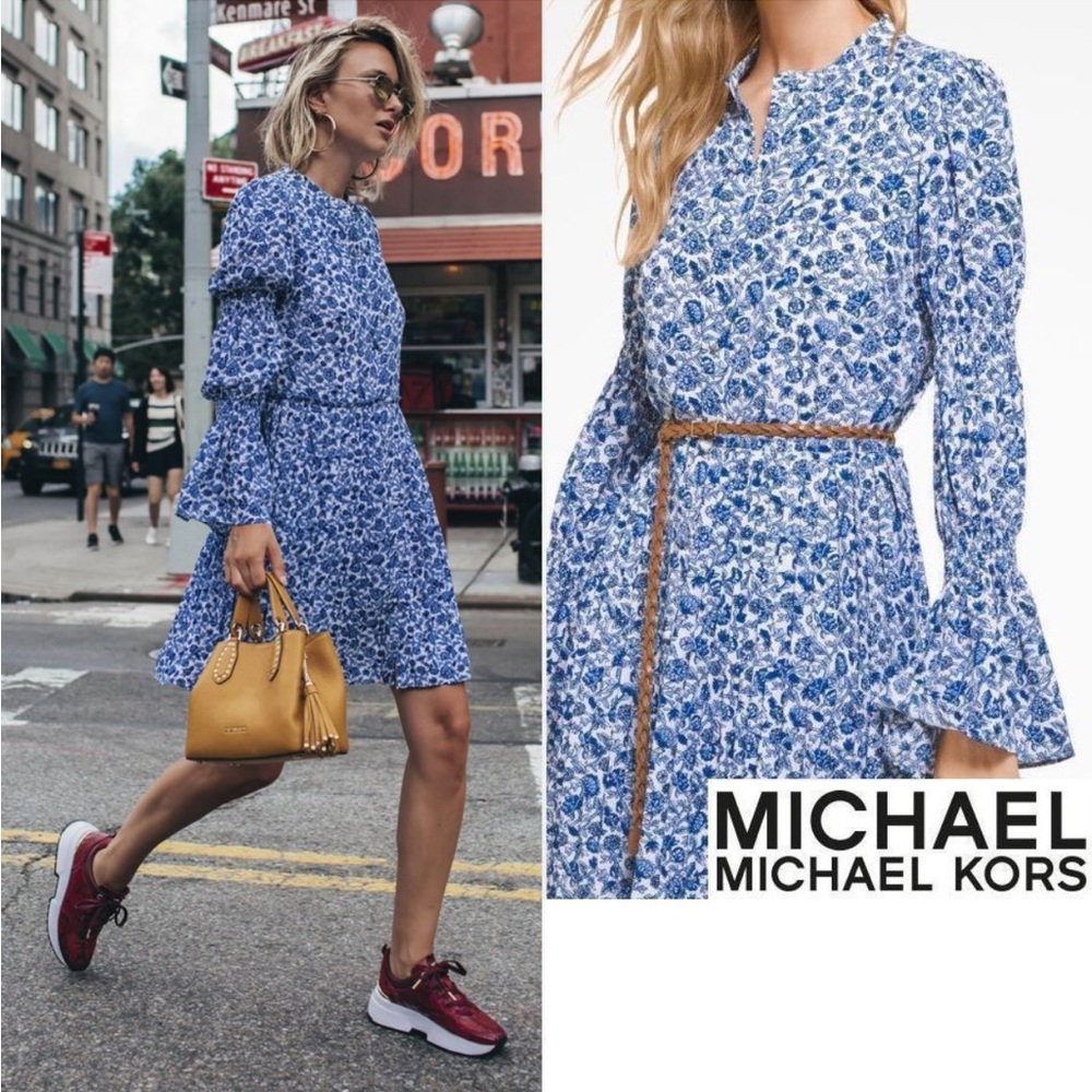 Michael Kors Blue Floral Dress